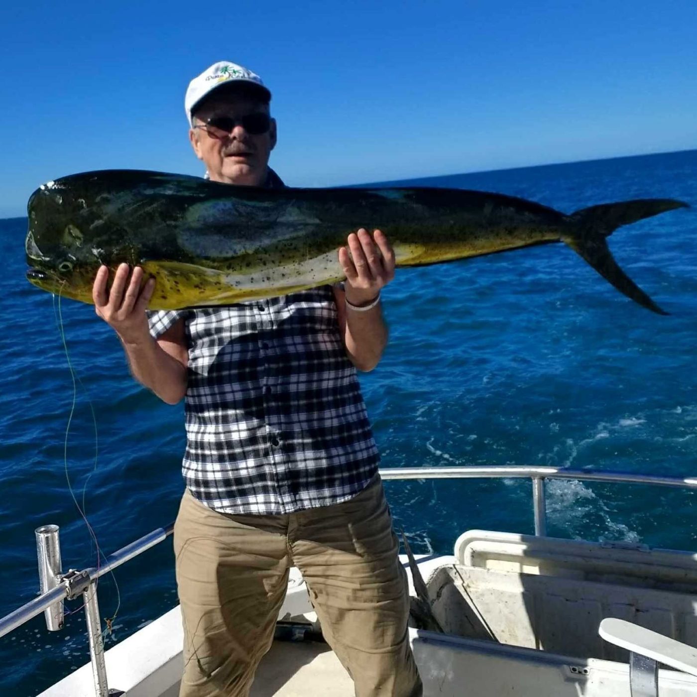 Don holding a Mahi Mahi